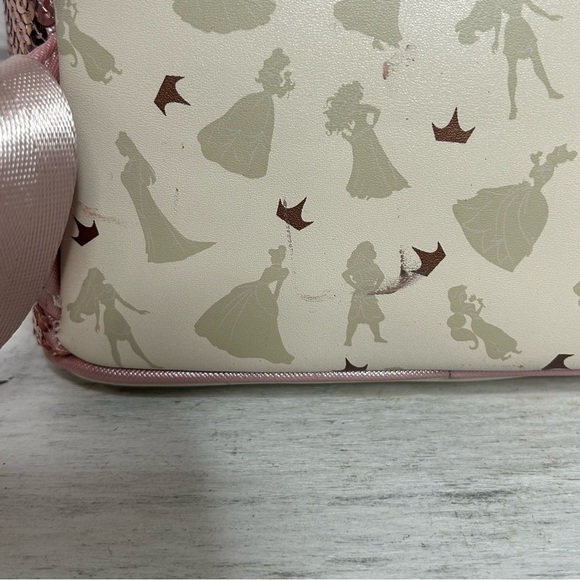 Loungefly Disney Ultimate Princess Sequin Rose Gold Mini Backpack main image 15